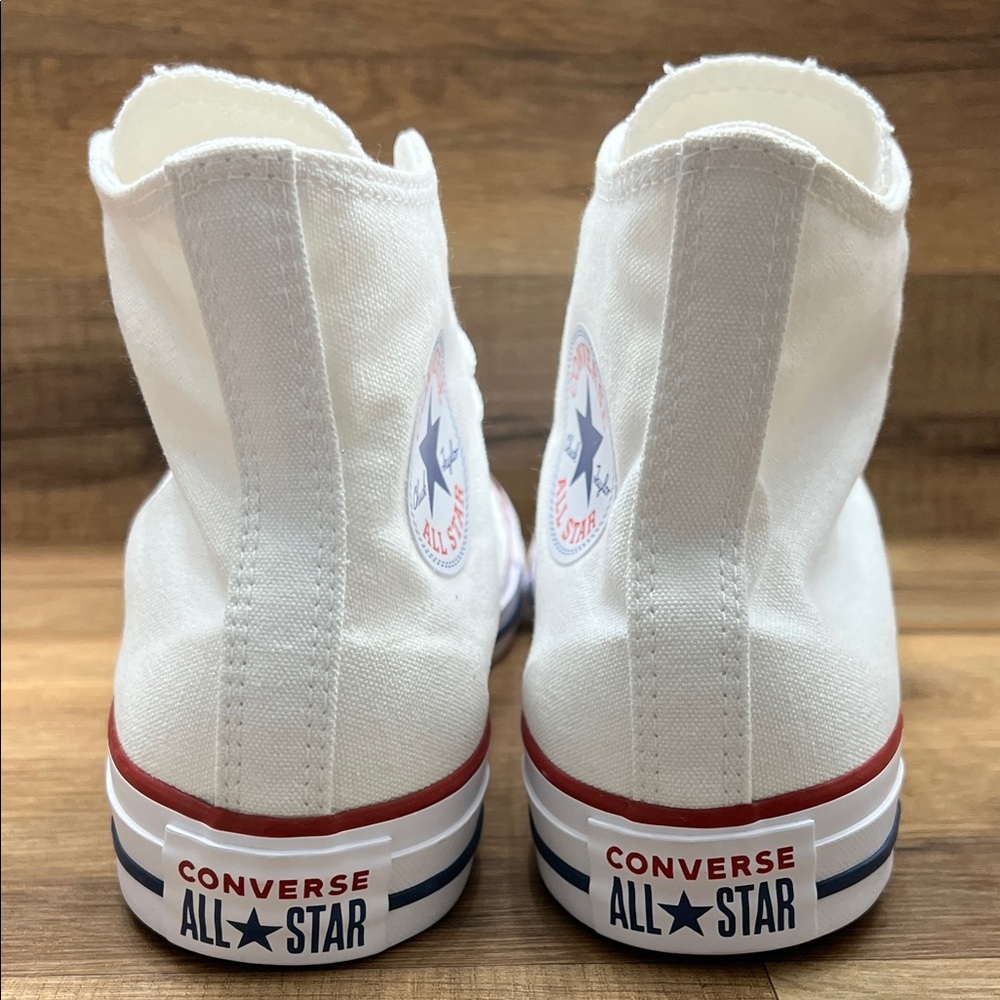 Converse All Star White Canvas High-Tops - Picture 5 of 9